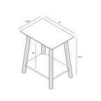 Solid Wood Nightstand, Mid-Century Modern Bedside Table, Side Table for Bedroom