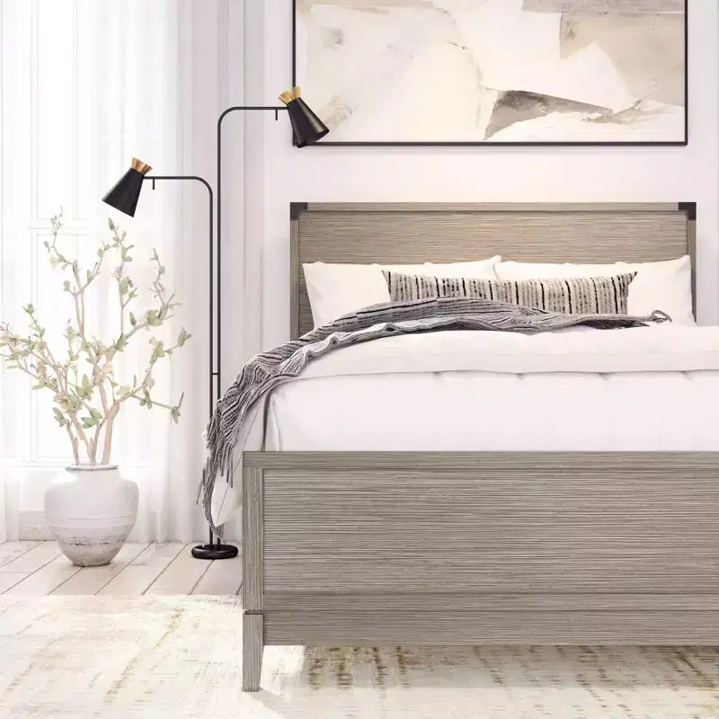 Solid Wood Contemporary Full Size Platform Bed