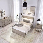 Solid Wood Contemporary Full Size Platform Bed
