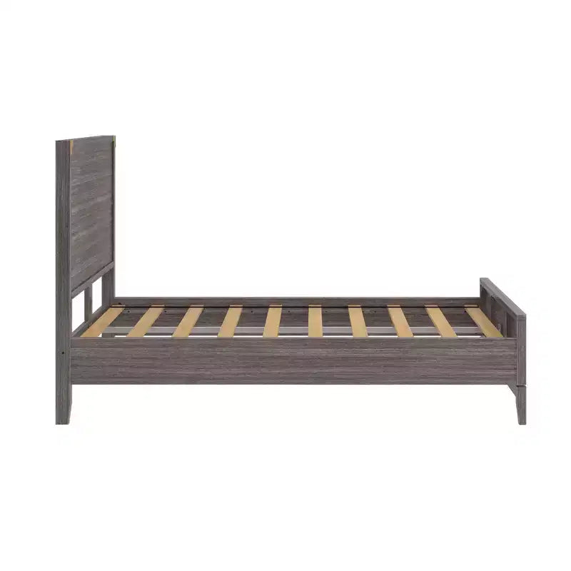 Solid Wood Contemporary Full Size Platform Bed