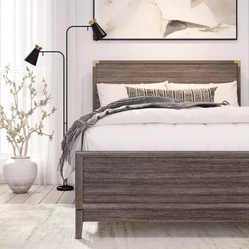 Solid Wood Contemporary Full Size Platform Bed