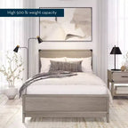 Solid Wood Contemporary Full Size Platform Bed
