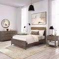 Solid Wood Contemporary Full Size Platform Bed