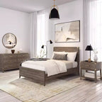 Solid Wood Contemporary Full Size Platform Bed