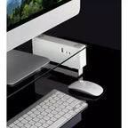 Tempered Glass Monitor Stand with 3 USB Ports | Desktop Riser for 24-32 Inch Screens | 66 Lbs Capacity