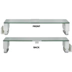 Tempered Glass Monitor Stand with 3 USB Ports | Desktop Riser for 24-32 Inch Screens | 66 Lbs Capacity