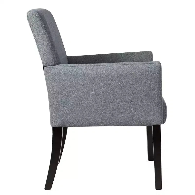 Upholstered Accent Chair with Rubber Wood Legs and Padded Armrests