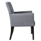 Upholstered Accent Chair with Rubber Wood Legs and Padded Armrests