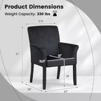 Upholstered Accent Chair with Rubber Wood Legs and Padded Armrests