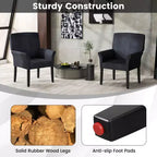 Upholstered Accent Chair with Rubber Wood Legs and Padded Armrests