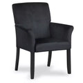 Upholstered Accent Chair with Rubber Wood Legs and Padded Armrests