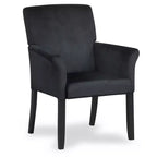 Upholstered Accent Chair with Rubber Wood Legs and Padded Armrests