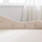 Velvet Chaise Longue with Storage, Pillow and Nailhead Accents