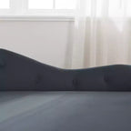 Velvet Chaise Longue with Storage, Pillow and Nailhead Accents